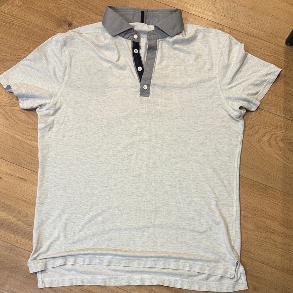 Lululemon Athletica Light Gray Polo Shirt